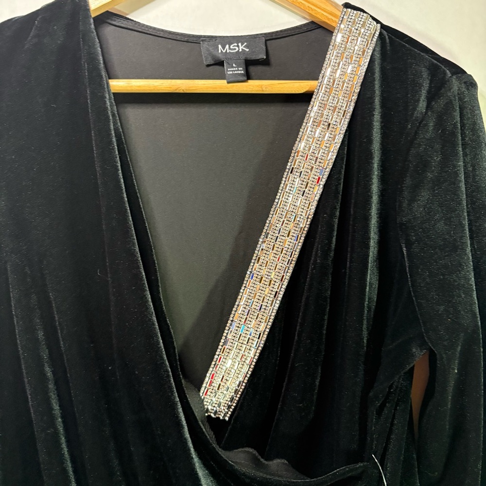 MSK Black Dress with Rhinestones - Picture 3 of 9